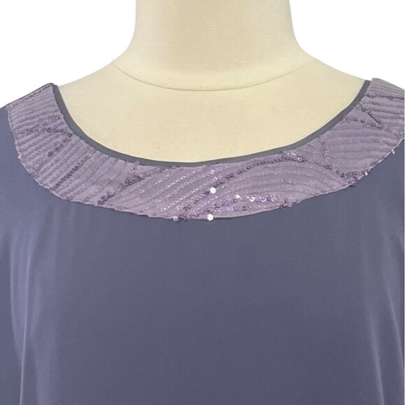 Hanna Nikole Layered Cocktail Dress Womens 22 W Purple New Plus Size - Picture 6 of 11